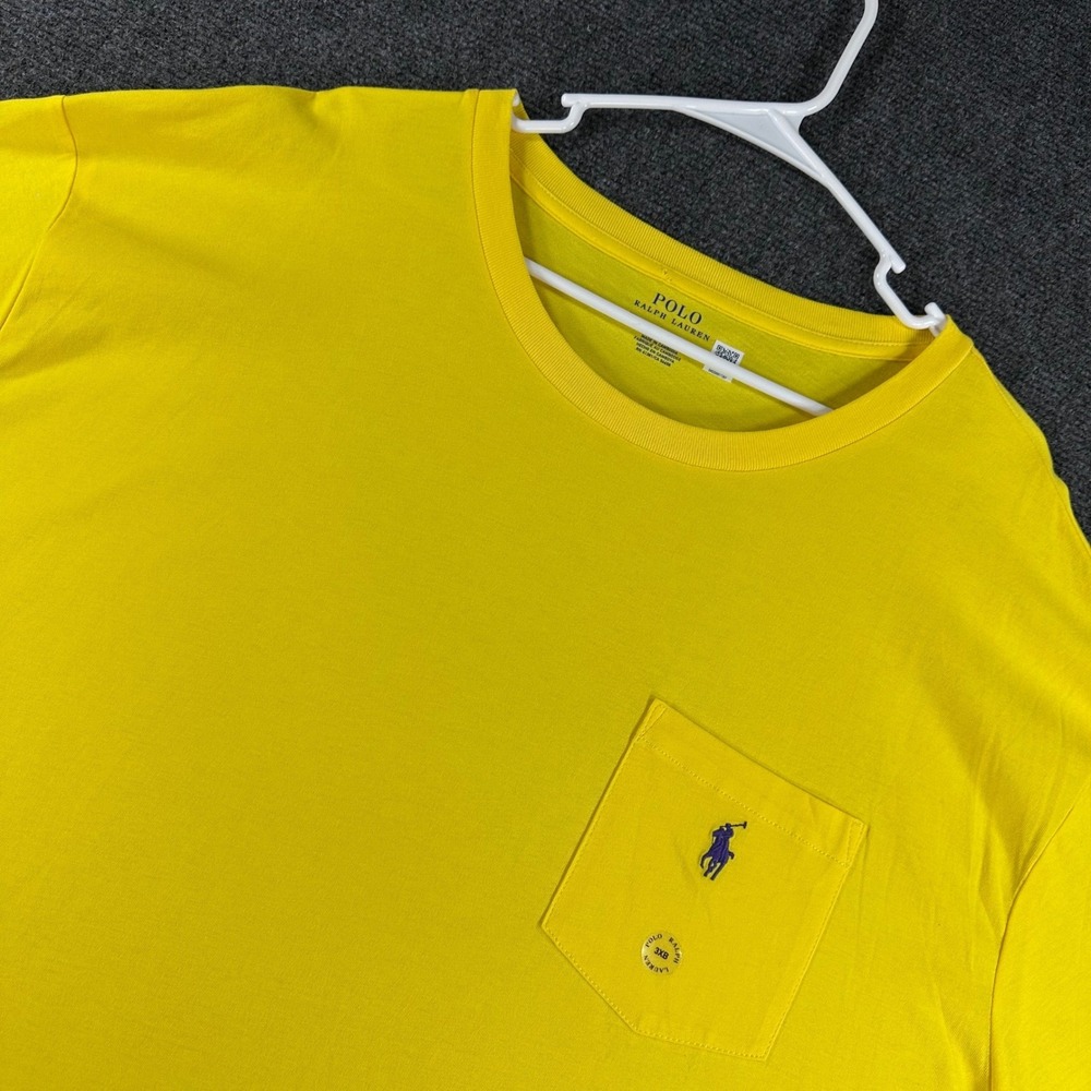 Polo Ralph Lauren T Shirt Mens 3XB 3X Big Yellow Purple Pony Pocket NEW